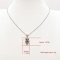 Silberne Eulen-Halskette mit blauem bösem Blick und feiner Gliederkette für Damen - Eulen-Stil