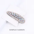 Blue waterdrop hair clip with frosted beads, crystals and pearls for women - Style 2 Light Blue [Teardrop]