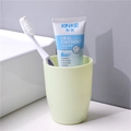 Minimalist light green plastic toothbrush cup for bathrooms in a solid matte finish - Individual OPP Bag / Light Green