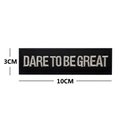 Patch tattica ricamata No Pain No Gain nera e bianca, 10x3cm con retro in velcro per divise - Dare To Be Great (Nero/Bianco)