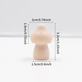 Natural wood mushroom DIY toy with detailed dimensions including 3.2cm total height - (20×32mm) Pointed Head Mushroom