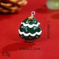 Detailed view of resin Christmas tree pendant with size markings in inches and cm - Colorful Ornament Christmas Tree