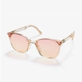 Foldable gradient pink sunglasses with stylish transparent champagne resin frames - 4th Gen - Starburst Pink