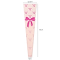 Pink mermaid single stem flower bag with bow patterns and 45cm size dimensions - Gift Style Single-Stem Bag (Hot Pink)