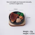 Miniature iron plate steak keychain pendant with 4.7cm realistic food model replica - T-bone Steak Teppanyaki - No Keychain