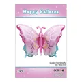 Schmetterling-Folienballon in Rosa-Blau-Verlauf für Partydeko, Größe 79x52,5cm 1ST - Rosa Verlauf Schmetterling