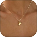 Polished gold initial Y pendant necklace on female model neck for women - Gold Y