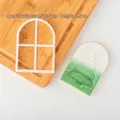 Bogenfenster Ausstechform für Weihnachtsplätzchen, 6,5x9,5 cm weiße Backform - PC0198-Bogenform D Ausstecher