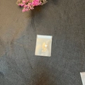 Golden pendant necklace with white gemstone in a clear anti-oxidation EVA pouch - 6*8cm Frosted 0.4mm