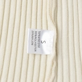 Detail of ribbed knit fabric texture and care label showing S size and material composition - S / Off White