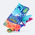 Libro di stoffa per neonati Animali Marini con code 3D e anello di sospensione - Stile Mondo Oceanico