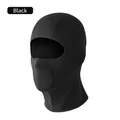 Black ice silk balaclava face mask with breathable mesh for outdoor cycling and sports - 2025 New Model / Black
