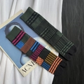 Colorful patterned tabi socks in multi-color and dark green jacquard knit style - 35-41 / Colorful Houndstooth