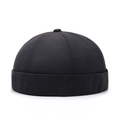 Bonnet Miki noir en maille respirante avec tissu à séchage rapide et style dôme - Bleu marine
