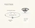 Elegante bracciale in argento sterling 925 con moissanite da 5mm colore D e purezza VVS1 - Bianco-Bracciale a Bolle Piccolo