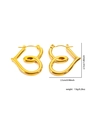 Gold Twisted Heart Earrings ZJGE0172