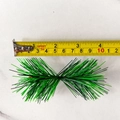 Artificial green pine needle spray with brown stem measuring 12cm for Christmas decor - Double-Head Pine Branch