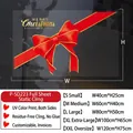 Size guide for Merry Christmas window stickers showing width and height measurements - Christmas Static Sticker (P-SD223) / Super Large (120x75cm)
