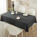 Tovaglia in pelle nera impermeabile in una sala da pranzo moderna con finitura liscia - 40x60cm / Nero e Grigio