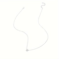 Minimalist silver chain necklace featuring a polished letter W pendant with adjustable clasp - Letter W Style (XL2131【W】)