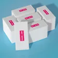 Single pack wet wipes in white rectangular packaging with pink text on blue background - Simple Style C-20 / Pink White