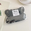 Pack of seamless black high-elasticity hair ties in minimalist transparent packaging - 6# Solid Black (50pcs Bag)