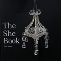 Mini crystal chandelier ornament with silver glitter and teardrop beads for decor - French Chandelier