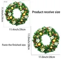 Detailed dimensions of Christmas wreath window stickers showing 29cm and 28cm sizes - Red Ball White Flower JDT-A31