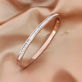 【160】rose Gold Single Row Diamond