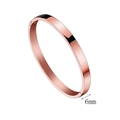 Bracciale rigido minimalista da 6mm in acciaio inossidabile oro rosa con finitura lucida - 6mm di Larghezza / Oro rosa