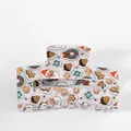 Kerst haarclip met feestelijke kerstman en dennenboom patronen op wit acryl materiaal - Wit Kerstman Patroon