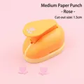 Medium orange rose paper puncher for kids' DIY crafts, creating 1.5cm flower cutouts - Medium Rose