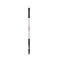 Dual-ended pink eyebrow brush with angled bristle and black spoolie for makeup - Dual-ended Eyelash Spoolie (Pink)