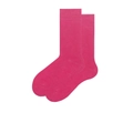 Einfarbige tiefrosa halbhohe Socken mit verstärkten Rippbündchen und feiner Baumwolltextur - Neonrosa