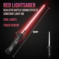 75cm red crossguard light saber with motion sensors and high-tech hilt design - Transparent Red Single Sword With Sound