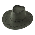 Sombrero vaquero verde oscuro con costuras en zigzag negras y orificios de ventilación - Niños 54CM / Verde Militar