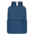 Lightweight blue fabric backpack for students with BOYU brand label on white background - Blue