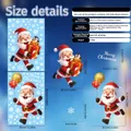 Christmas static window stickers set featuring Santa Penguin and Snowflake designs - Santa Claus / 35x50cm (2 Sheets/Set)