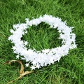 White star garland holiday decoration for Christmas tree and festive garden party ornament - 5 Meters / White