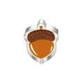 Detailed view of acorn-shaped stainless steel cookie cutter for Thanksgiving baking DIY - Pinecone 7285