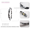 Cerchietto minimalista in acetato maculato bianco e nero da 1 cm con denti antiscivolo - Motivo Mucca