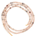 Faceted Super Seven quartz round beads strand for DIY jewelry making in a multi-wrap style - Rutilated Quartz