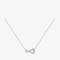 Collana classica in argento sterling S925 con pendente infinito e zirconi pavé - Argento 925 / Argento sterling 925