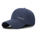 Dunkelblaue Baseballkappe mit Berggrafik und Stickerei aus hochwertiger Baumwolle für Herren - Verstellbar / Marineblau