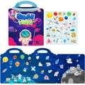 Reusable Space World jelly sticker book with planets and astronauts for kids - Space World