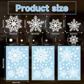 Maattabel voor Kerst sneeuwvlok raamstickers inclusief 3 vellen van 20x30cm PVC stickers - Set van 3 Vellen (20x30cm) / Wit