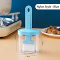 Pinceau de cuisine en nylon bleu avec réservoir transparent pour cuisson et BBQ - Nylon Bleu (Avec Bouteille)