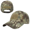 Tactical camo baseball cap featuring honeycomb patterns and velcro patches for morale badges - Snake Pattern Camouflage