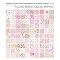 Lot de 100 feuilles de papier scrapbooking Peach Rain motifs floraux rêveurs 80mm - Pluie de Pêche
