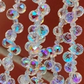 Iridescent 8mm faceted glass beads with AB coating for DIY jewelry making - Light of Heaven
